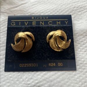 Vintage Givenchy Gold Tone Earrings